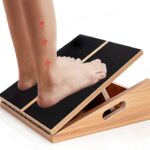 Slant Board for Calf Stretching Squats Calf Stretcher Incline Stretch Adjustable Wooden Wedge Footrest Professional for Knees Ankle Heel Feet Leg