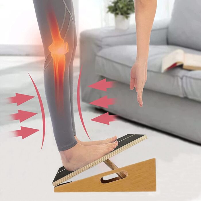 Slant Board for Calf Stretching Squats Calf Stretcher Incline Stretch Adjustable Wooden Wedge Footrest Professional for Knees Ankle Heel Feet Leg - Image 5