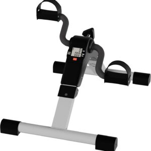 Under Desk Bike Pedal Exerciser with Calorie Tracker and Adjustable Resistance