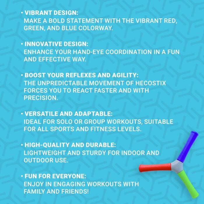 HECOstix Hand Eye Coordination & Reaction Speed Training Tool – Improve Reflex, Agility, and Focus for Sports, Exercise, and Fun for All Ages - Image 3