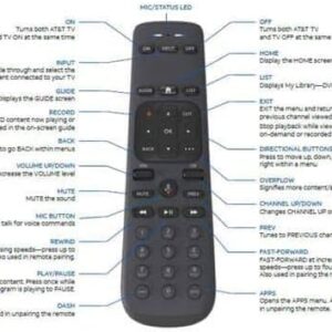 AT&T TV Now DirecTV Receiver Remote Control Voice Remote Control C71KW Black - Image 3