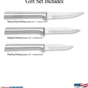 Rada Cutlery 3-Piece Paring Knife Galore Knife Gift Set , Silver Handles - Image 2