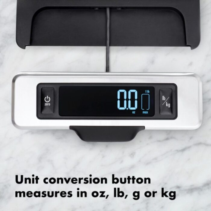 OXO Good Grips 11-Pound Stainless Steel Food Scale with Pull-Out Display - Image 5