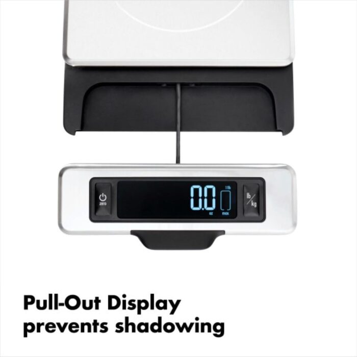 OXO Good Grips 11-Pound Stainless Steel Food Scale with Pull-Out Display - Image 6