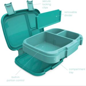 Bentgo Fresh (Blue/Green 2 PACK) - New & Improved Leak-Proof, Versatile 4-Compartment Bento-Style Lunch Box - Image 2
