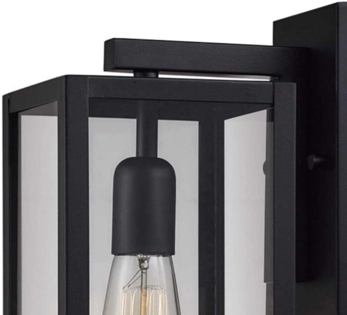 Globe Electric Vintage 1-Light Matte Black Hurley Wall Sconce - Image 2
