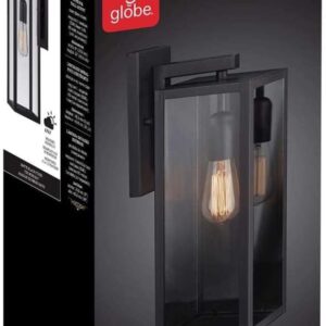 Globe Electric Vintage 1-Light Matte Black Hurley Wall Sconce - Image 5