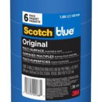ScotchBlue Original Multi-Surface Painters Tape, 2 Inch Wide (1.88 In. x 60 Yds), 6 Rolls Blue Paint Tape Protects Surfaces & Removes Easily, Masking Tape for Indoor and Outdoor Use (2090-48TP6)