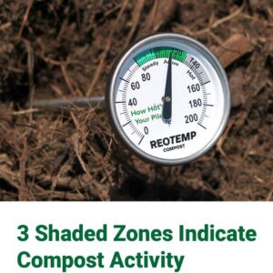 Reotemp 20 Inch Fahrenheit Backyard Compost Thermometer with Digital Composting Guide - Image 3