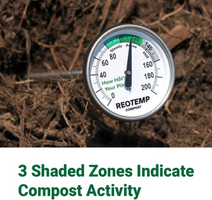 Reotemp 20 Inch Fahrenheit Backyard Compost Thermometer with Digital Composting Guide - Image 3