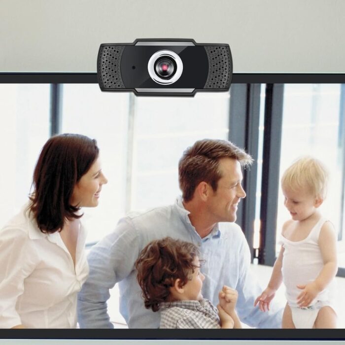 ADESSO CyberTrack H4 Webcam 1080P HD USB Webcam with Built-in Microphone, Black - Image 2