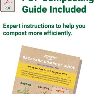 Reotemp 20 Inch Fahrenheit Backyard Compost Thermometer with Digital Composting Guide - Image 2