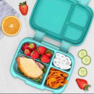 Bentgo Fresh (Blue/Green 2 PACK) - New & Improved Leak-Proof, Versatile 4-Compartment Bento-Style Lunch Box - Image 4
