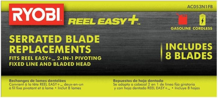 RYOBI AC053N1FB Replacement Blades for 3-in-1 for Fixed String Trimmer Head (8-Pack) - Image 4