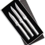 Rada Cutlery 3-Piece Paring Knife Galore Knife Gift Set , Silver Handles