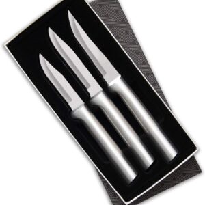 Rada Cutlery 3-Piece Paring Knife Galore Knife Gift Set , Silver Handles