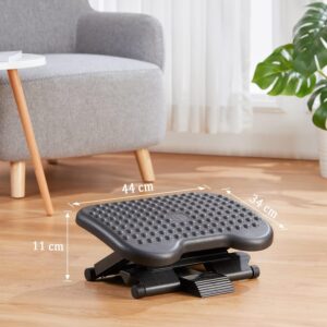 Work with Massage, Foot Stool Under Desk with 3 Height Position & 30 Degree Tilt Angle Adjustment for Home, Office - Image 6