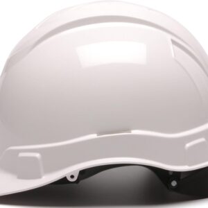 Pyramex Safety Ridgeline Cap Style Hard Hat, 6-Point Ratchet Suspension, White, One Size (HP46110) - Image 3
