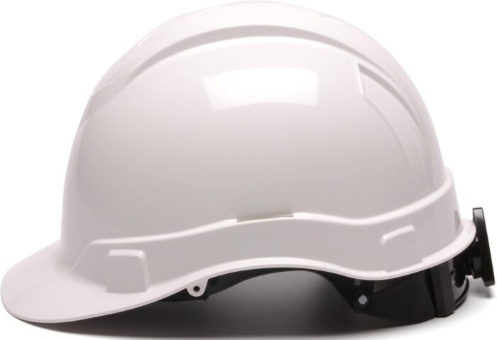 Pyramex Safety Ridgeline Cap Style Hard Hat, 6-Point Ratchet Suspension, White, One Size (HP46110) - Image 3