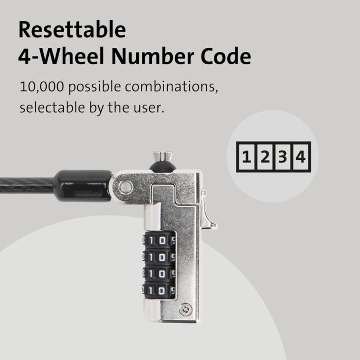 Kensington N17 Dell Laptop Computer Lock, Combination Security Locking Cable (K68008WW) Black - Image 5