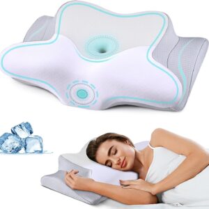 Cervical Pillow for Neck Pain Relief, Contour Memory Foam Pillows for Sleeping Cooling Neck Support Pillow Odorless Ergonomic Pillow Orthopedic Bed Pillow for Side Back Stomach Sleepers