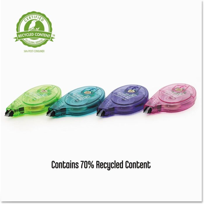 Tombow 68723 MONO Original Correction Tape, Asst RetroColor Applicators, 1/6-Inch x 394-Inch, 10/Pack - Image 5