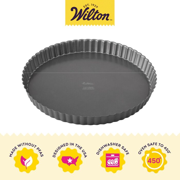 Wilton Excelle Elite Non-Stick Tart Pan and Quiche Pan with Removable Bottom, 11-Inch, Multicolor - Image 2