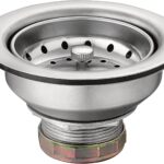 Moen Kitchen Sink Stainless Steel Basket Strainer with Drain Assembly, 3-1/2 Inch Sink Drain Stopper Plug, 22036