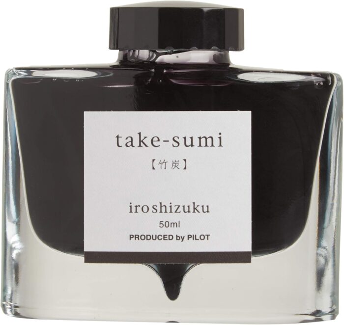PILOT Iroshizuku Bottled Fountain Pen Ink, Take-Sumi, Bamboo Charcoal (Black) 50ml Bottle (69224) - Image 3