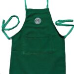 Ultimate Aprons Beautiful Green Apron Center Pocket Embroidered Logo Patch (Kids Medium (8-12))