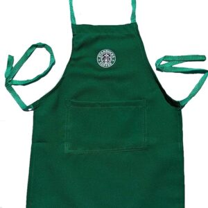 Ultimate Aprons Beautiful Green Apron Center Pocket Embroidered Logo Patch (Kids Medium (8-12))