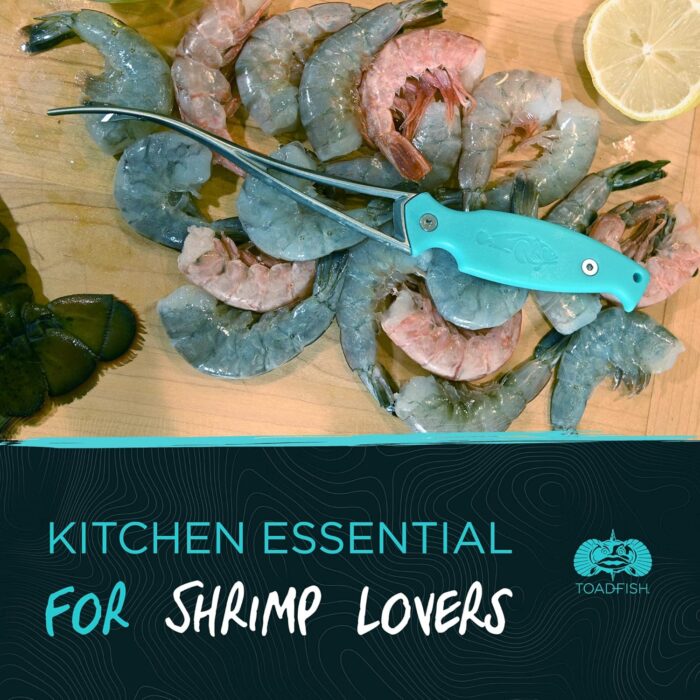 Toadfish Shrimp Deveiner Tool - Prawn & Seafood Peeler - Frogmore Shrimp Cleaner - Steel Butterfly Blade - Kitchen Essential - Ergonomic Handle - Stainless Steel - Full-Tang Strength - Image 5