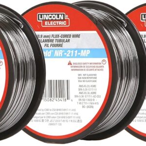Lincoln Electric MIG Welding Wire, NR-211-MP, .035, Spool, Model: ED030584 (Pack of 3)