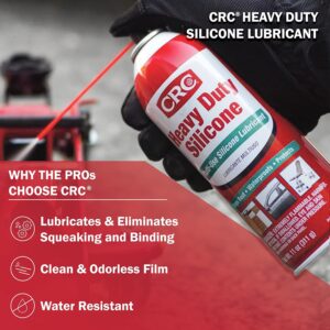 CRC Heavy Duty Silicone Lubricant, 11 Wt Oz, Clear Colorless Liquid - Image 2