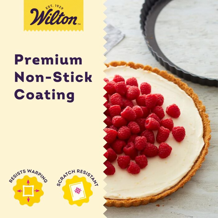 Wilton Excelle Elite Non-Stick Tart Pan and Quiche Pan with Removable Bottom, 11-Inch, Multicolor - Image 3