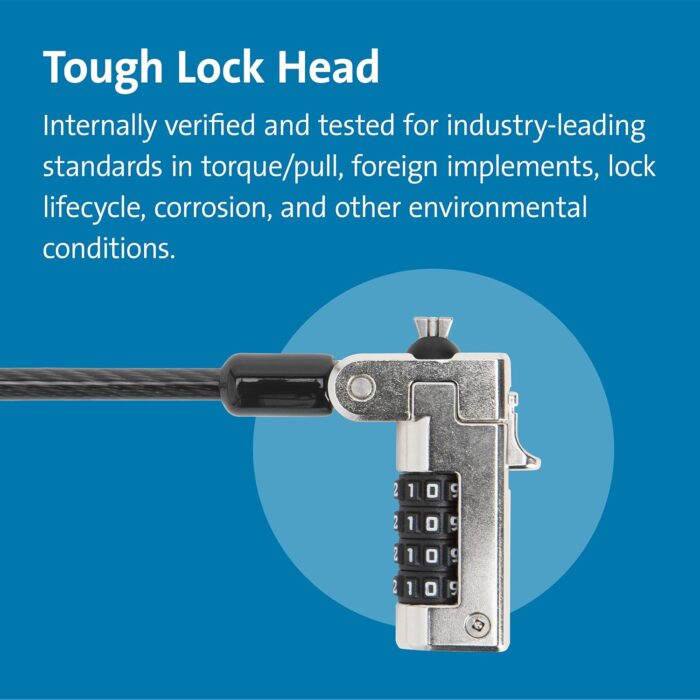 Kensington N17 Dell Laptop Computer Lock, Combination Security Locking Cable (K68008WW) Black - Image 2