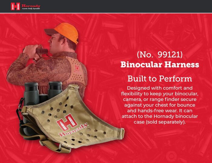 Hornady Binocular Harness 99121 - Durable, Lightweight Binocular Harness Strap with Form-Fitting X Panel for Comfort & Hands-Free Wear -Easy On & Off Bino Harness for Hunting, Hiking, or Bird Watching - Image 2