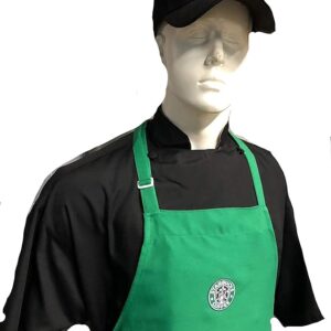 Ultimate Aprons Beautiful Green Apron Center Pocket Embroidered Logo Patch (Kids Medium (8-12)) - Image 4