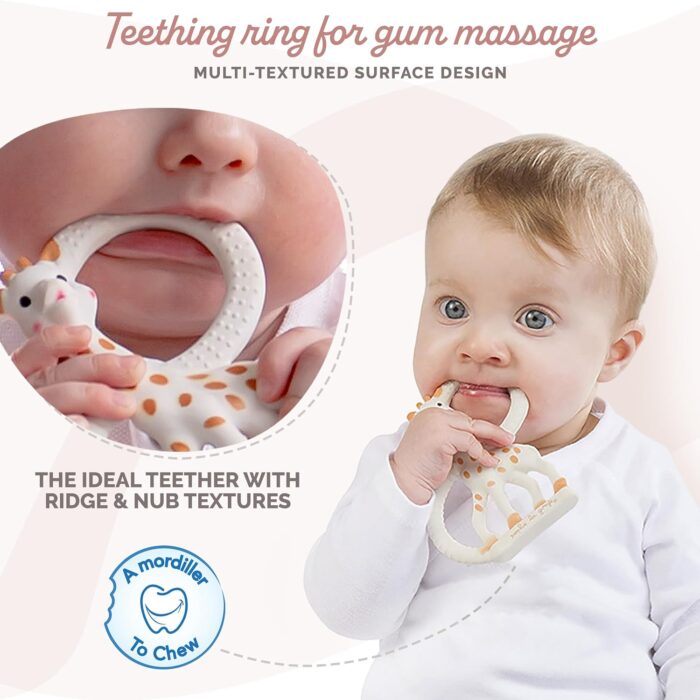 Sophie la girafe | Teething Ring | Made from Natural Rubber | Designed for Teething Babies | Awaken All 5 Senses | Easy to Clean - Image 2