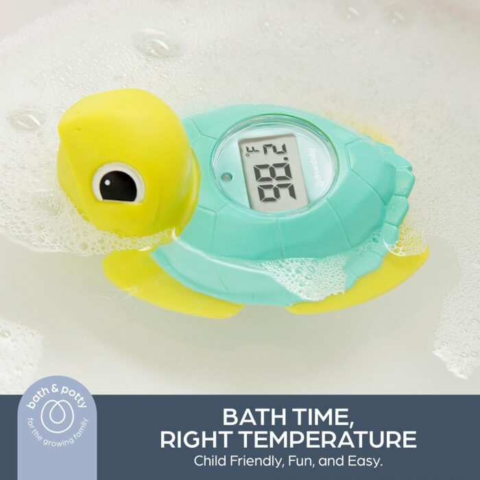 Dreambaby Baby Bath & Room Thermometer - Floating Turtle Toy for Water Temperature Monitoring - Turtle Temperature Monitoring for Newborns, Infants, and Toddlers with Fahrenheit Display - Image 2