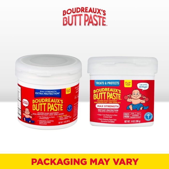 Boudreaux's Butt Paste Diaper Rash Ointment | Maximum Strength | 14 Ounce and 2 Ounce, Combo 1 - Image 2