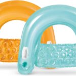 Intex 58859EP Sit 'N Float Inflatable Pool Float: Pool Lounge with Built-in Cup Holders – Heavy-Duty Handles – 220lb Weight Capacity – 58" x 39" – Colors May Vary
