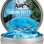 Crazy Aaron's Transparent Thinking Putty - 4" Falling Water Liquid Glass See Through Putty Tin - 90 Grams, Never Dries Out