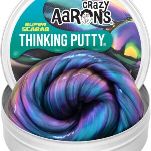 Crazy Aaron's Thinking Putty® - Super Scarab - Multi-Color Sensory Putty for Kids and Grown ups in a 4" Tin - Creative and Endless Fun, Stress Relief Therapy Toys, Never Dries Out - Made in USA