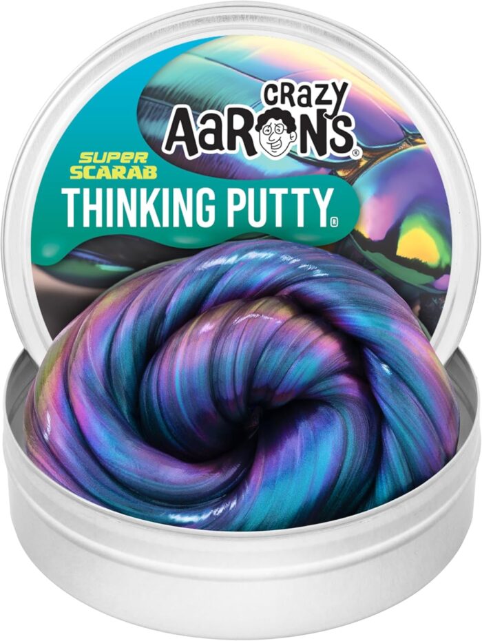 Crazy Aaron's Thinking Putty® - Super Scarab - Multi-Color Sensory Putty for Kids and Grown ups in a 4" Tin - Creative and Endless Fun, Stress Relief Therapy Toys, Never Dries Out - Made in USA